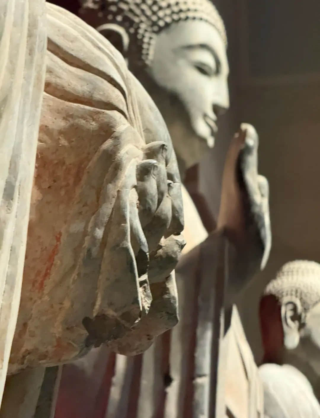 Ancient Buddhist statue at Xi'an Beilin Museum