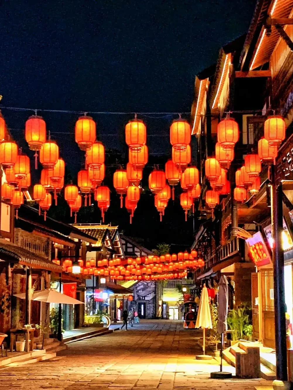 Night view of Ciqikou Ancient Town