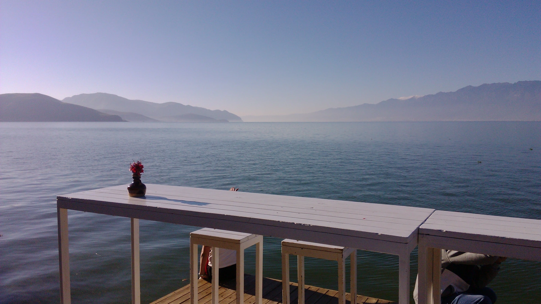 Open view across Erhai Lake from the Shuanglang waterfront