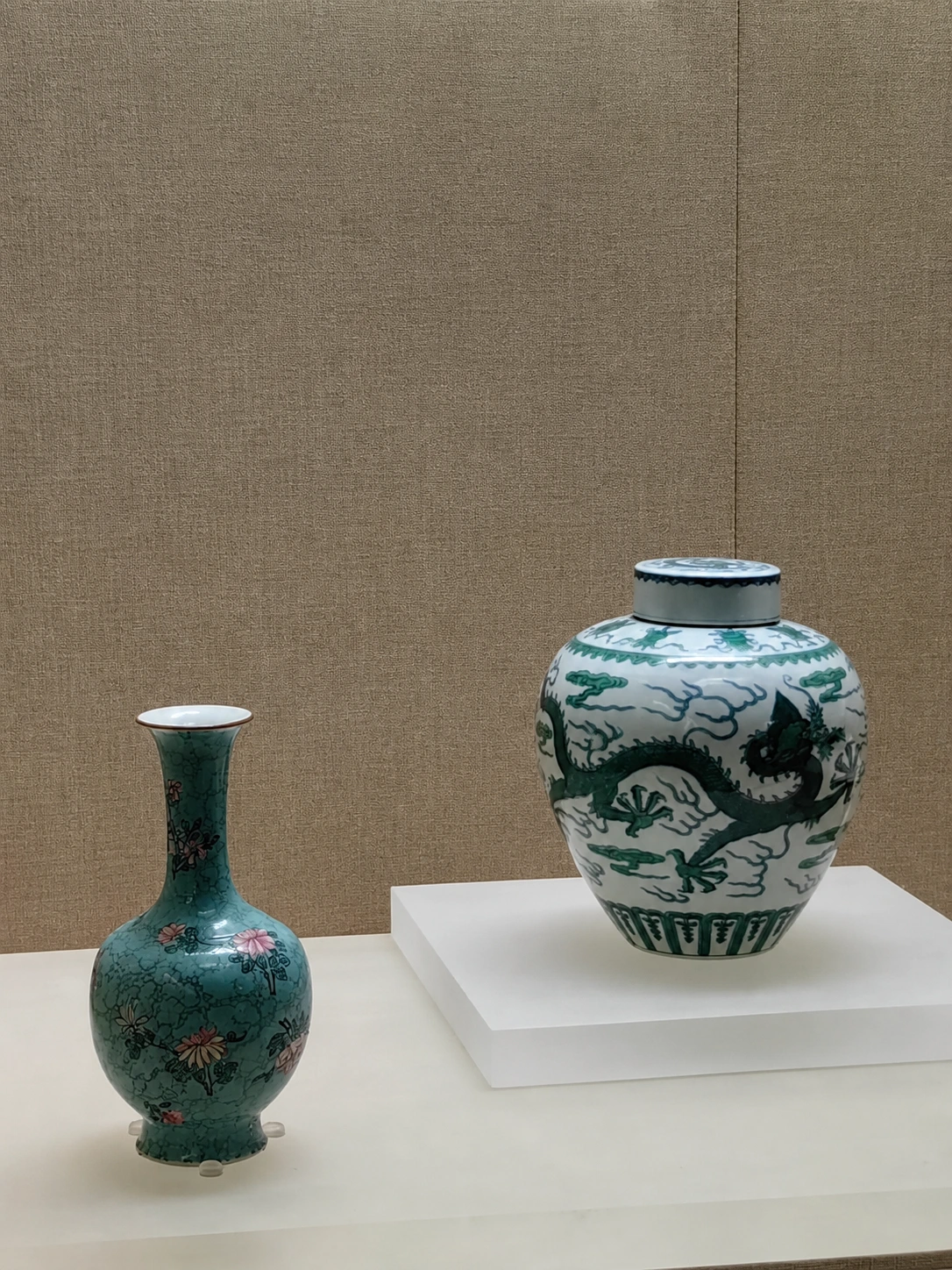 Ceramic artifacts display in the museum