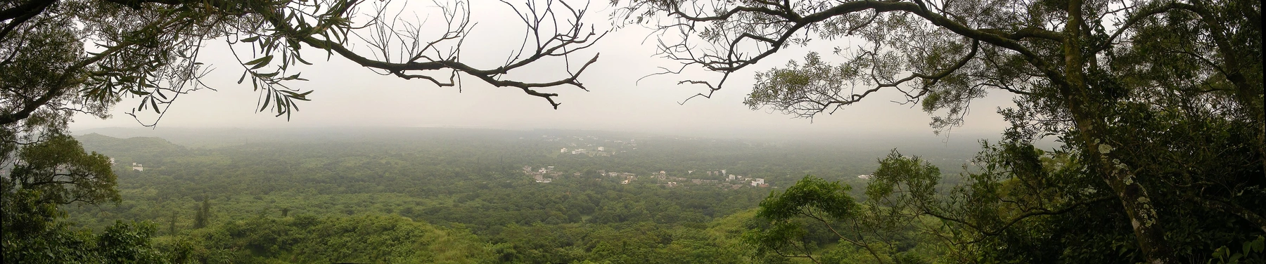 Volcanic landscape viewed from Haikou's geopark