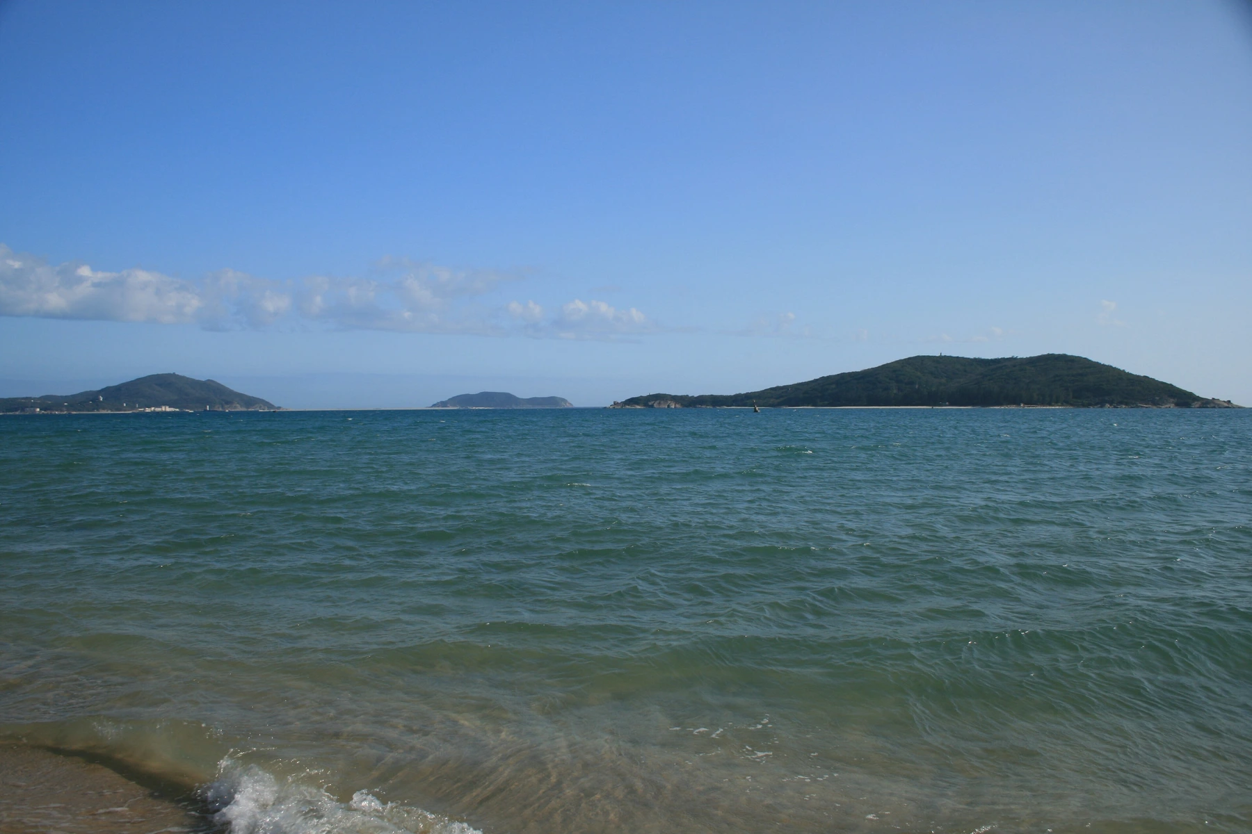 Open water and offshore islands viewed from Yalong Bay