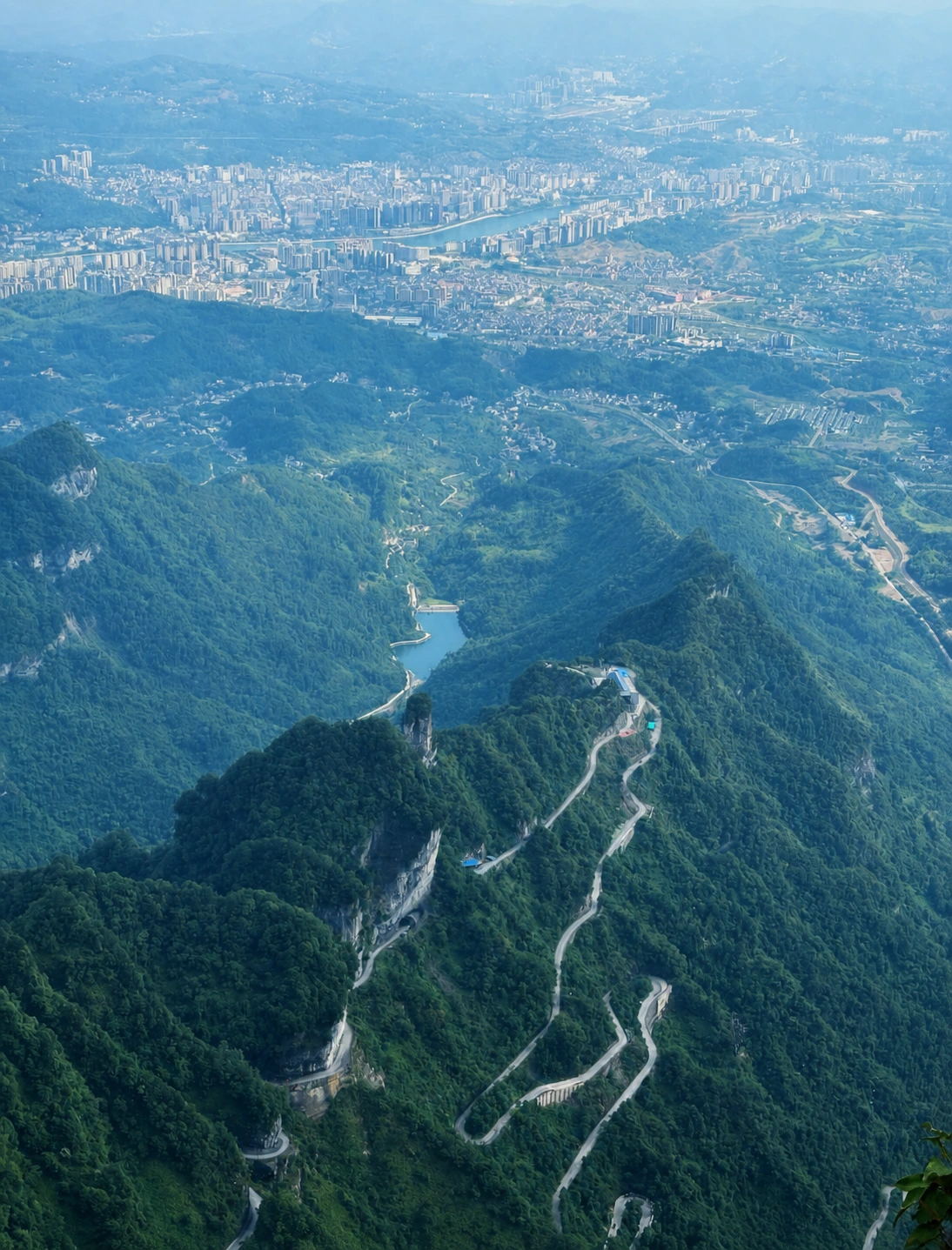 City view from Tianmen Mountain