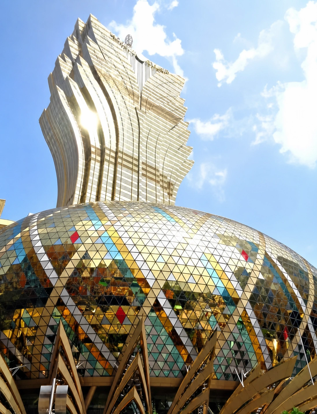 Grand Lisboa Hotel with its spherical base structure
