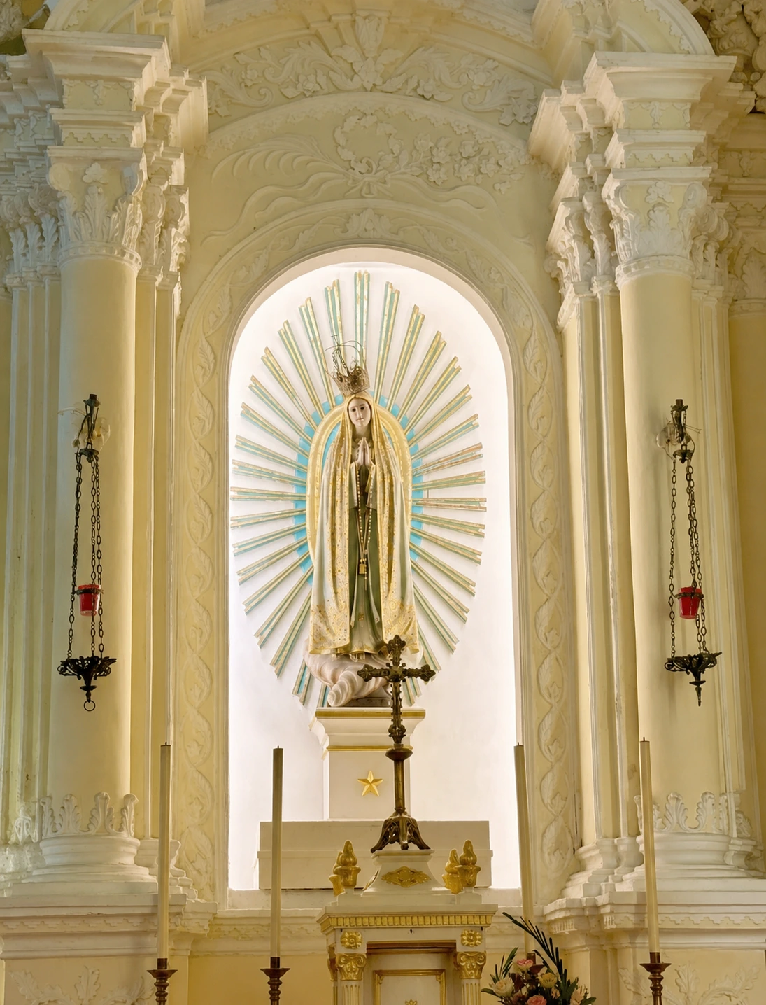 Sacred statues inside St. Dominic's Church