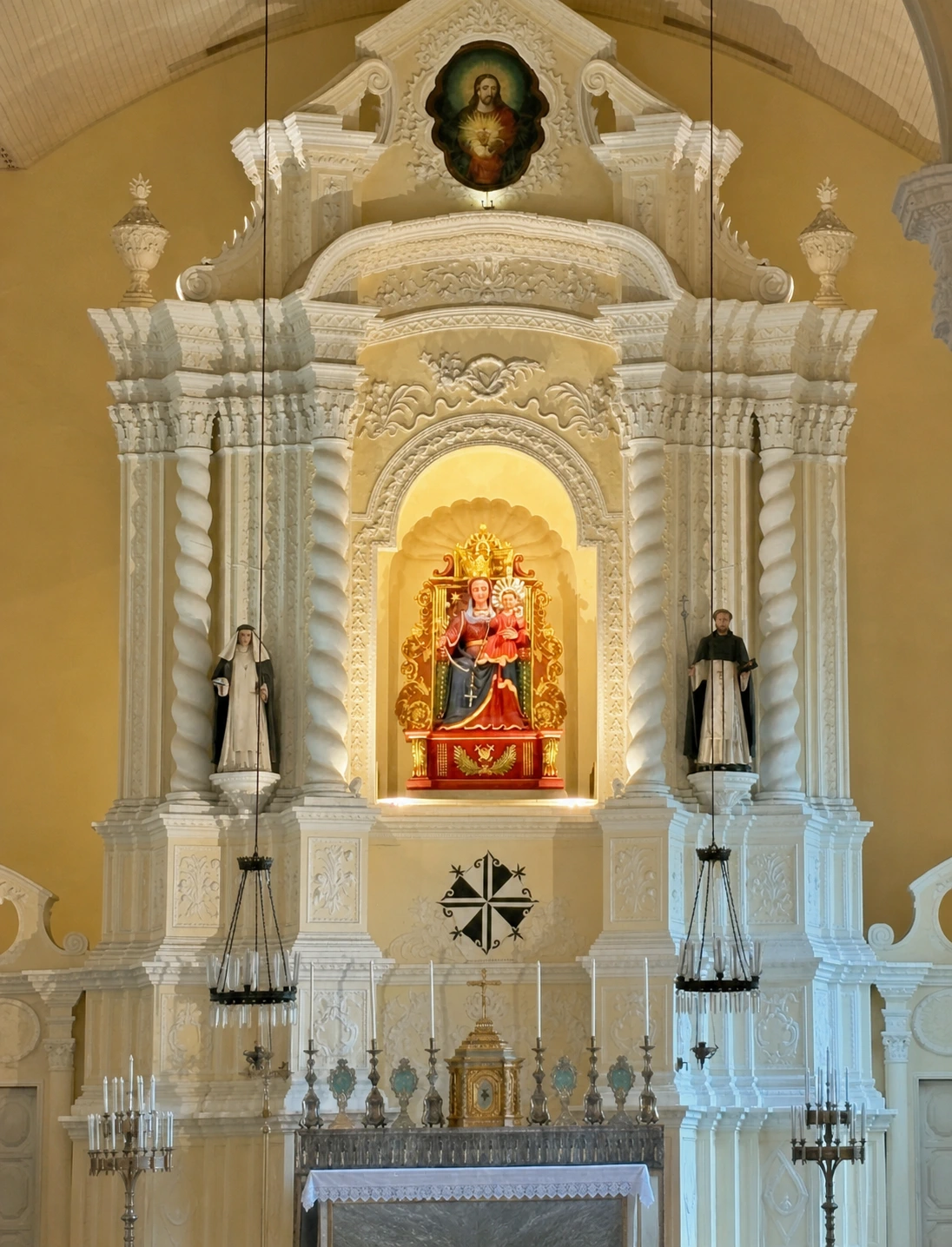 Interior details and decorations of St. Dominic's Church