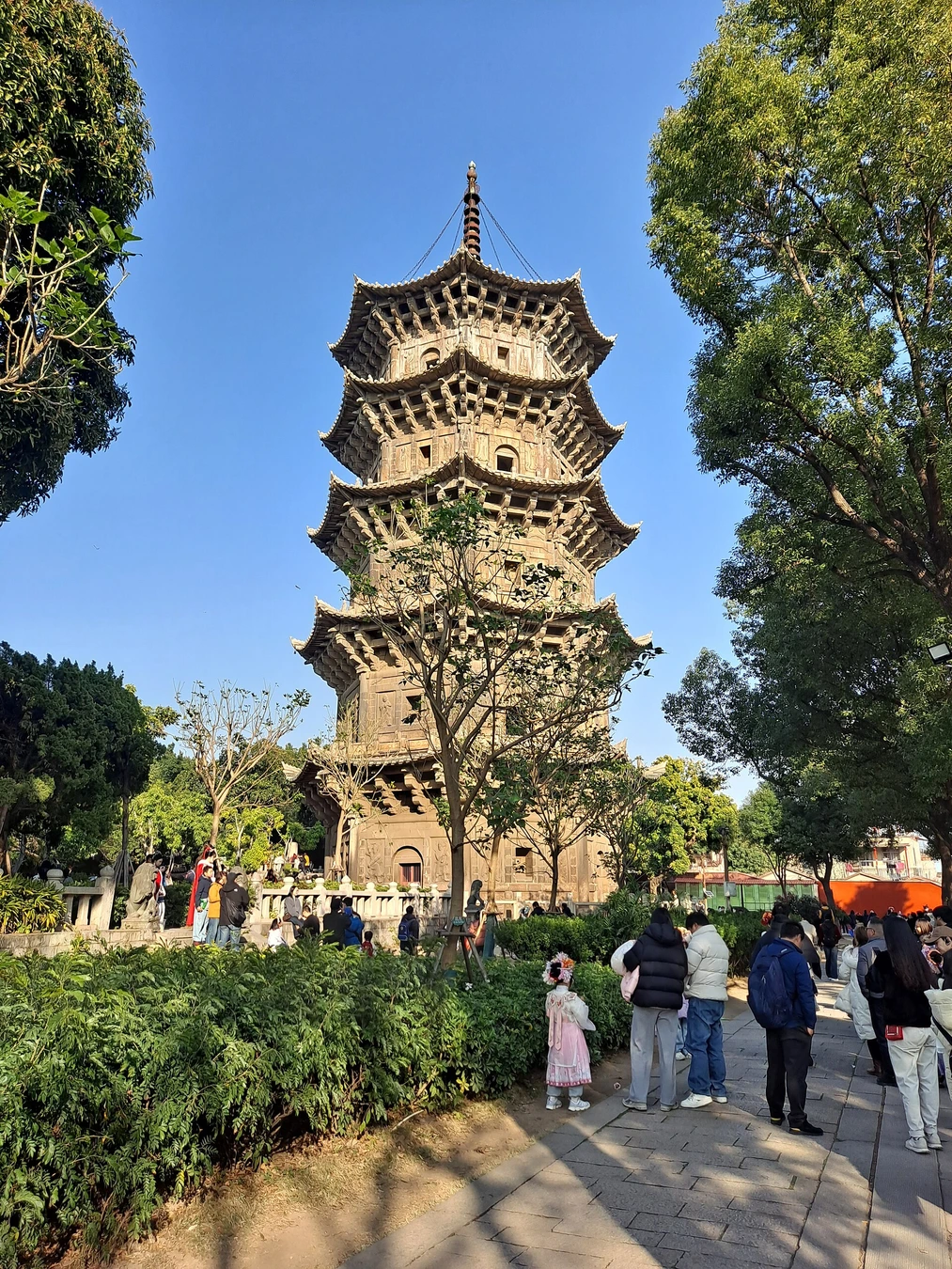 East Pagoda rising over Kaiyuan Temple in Quanzhou