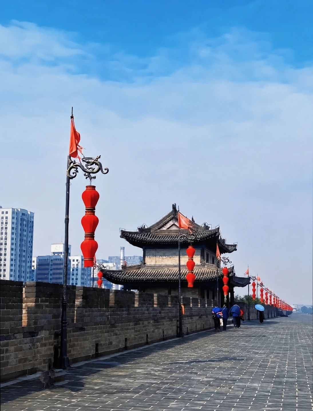 A section of Xi'an City Wall during daytime