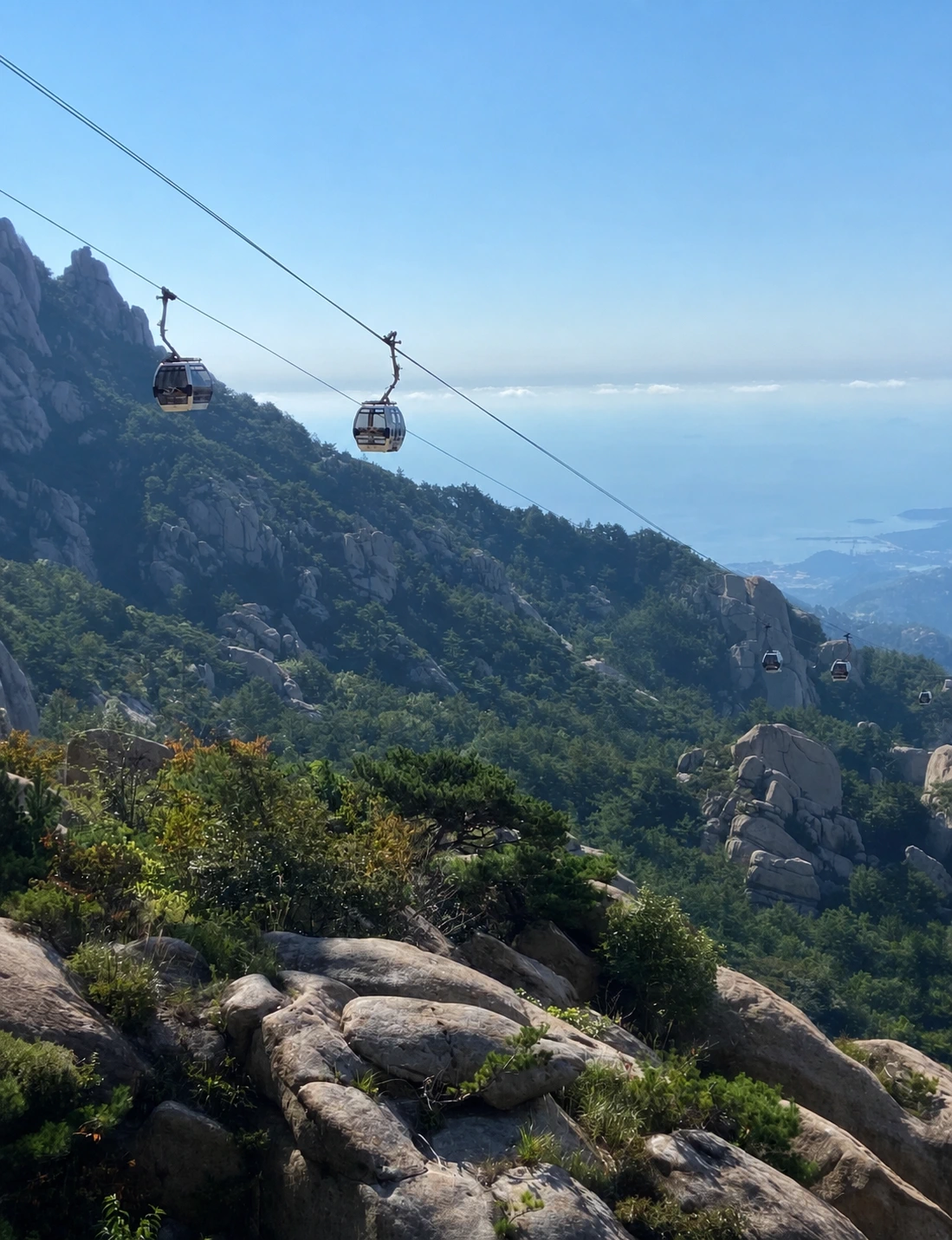 Mount Lao cable car with mountain views