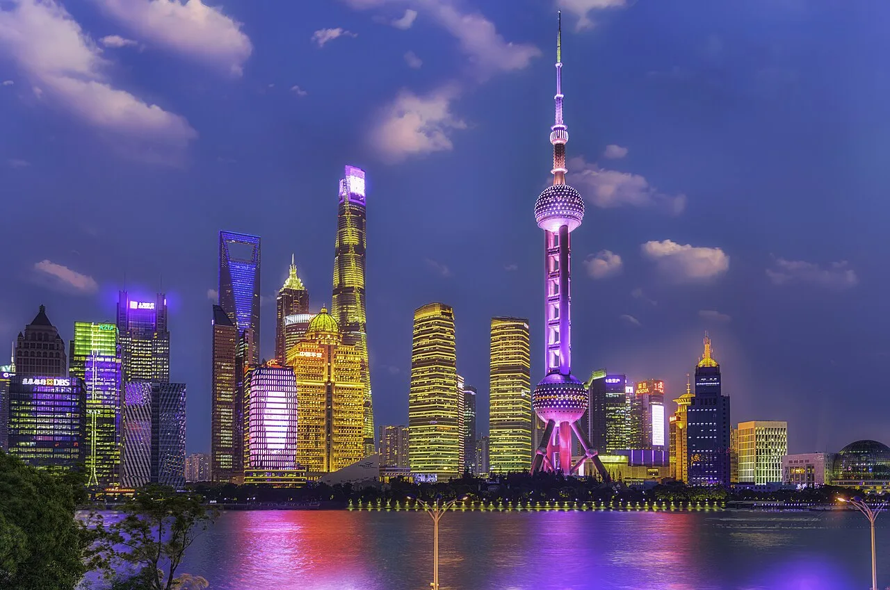 Lujiazui skyline viewed across the Huangpu River from North Bund