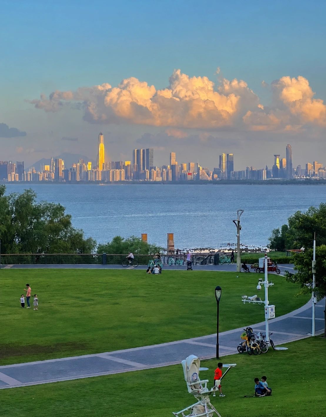 Shenzhen Bay Park waterfront and city skyline