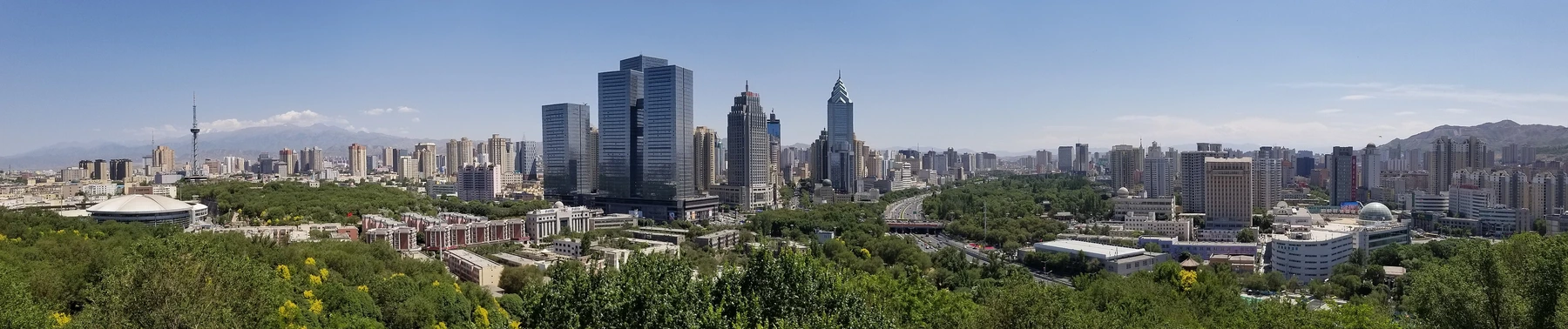 Urumqi skyline seen from Red Hill Park