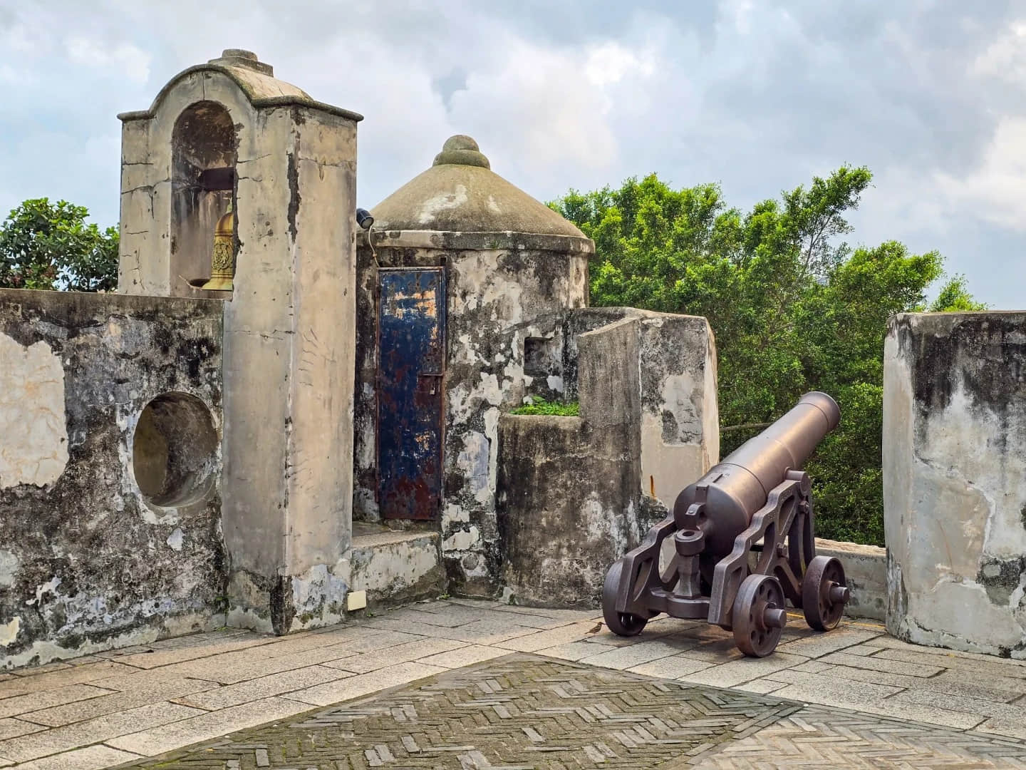 The fortress walls and defensive structures