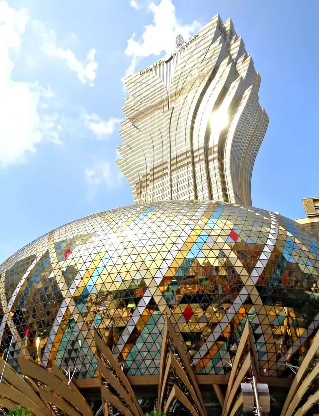 Grand Lisboa Hotel with its spherical base structure