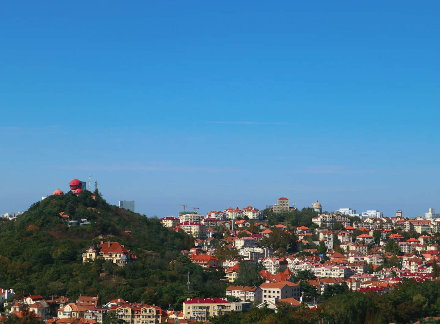 View of architectural complex from Little Fish Hill