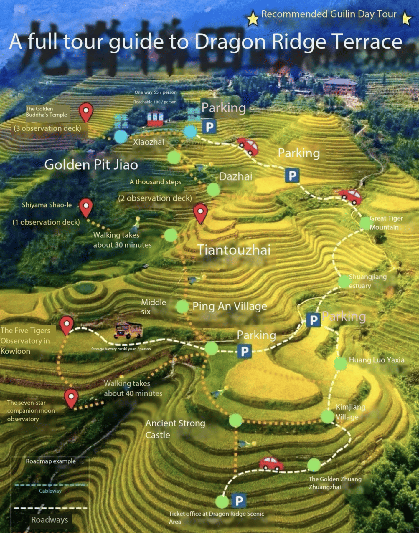 Longji Rice Terraces Map