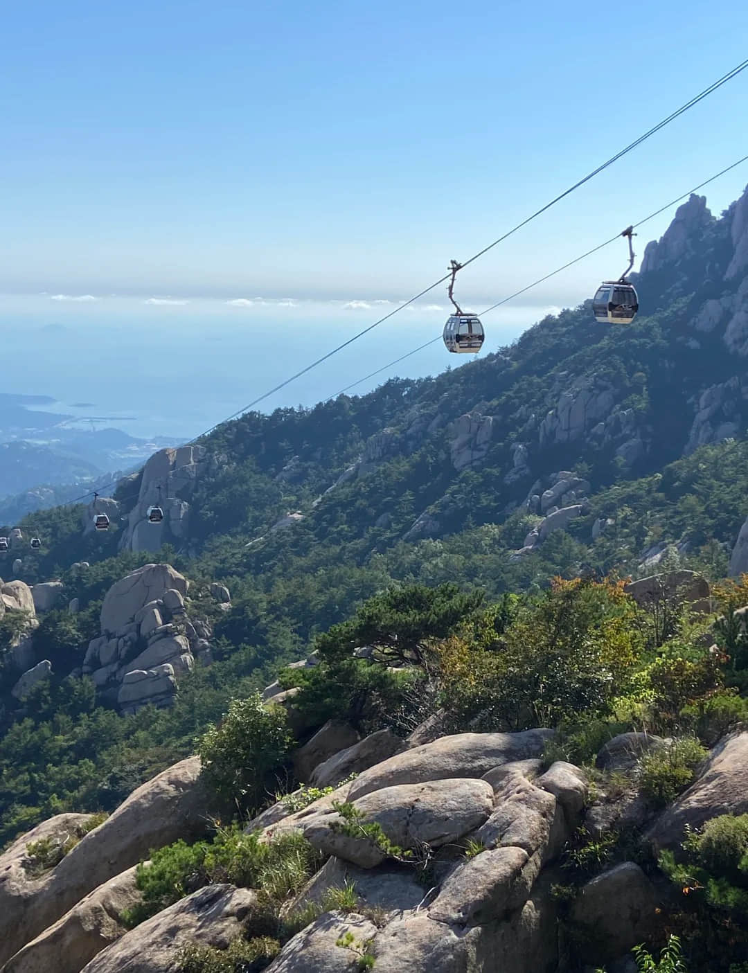 Mount Lao cable car with mountain views