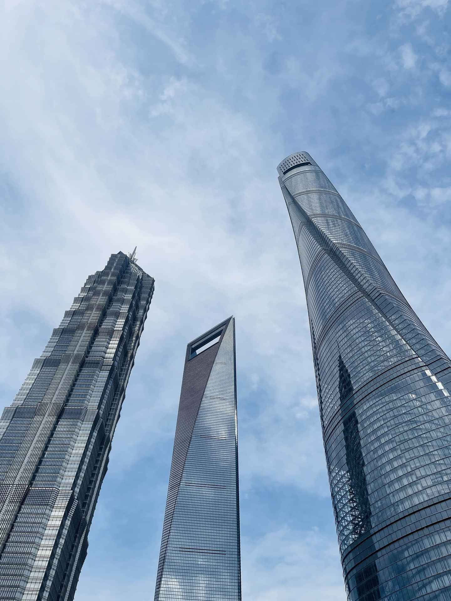 The three iconic towers of Lujiazui