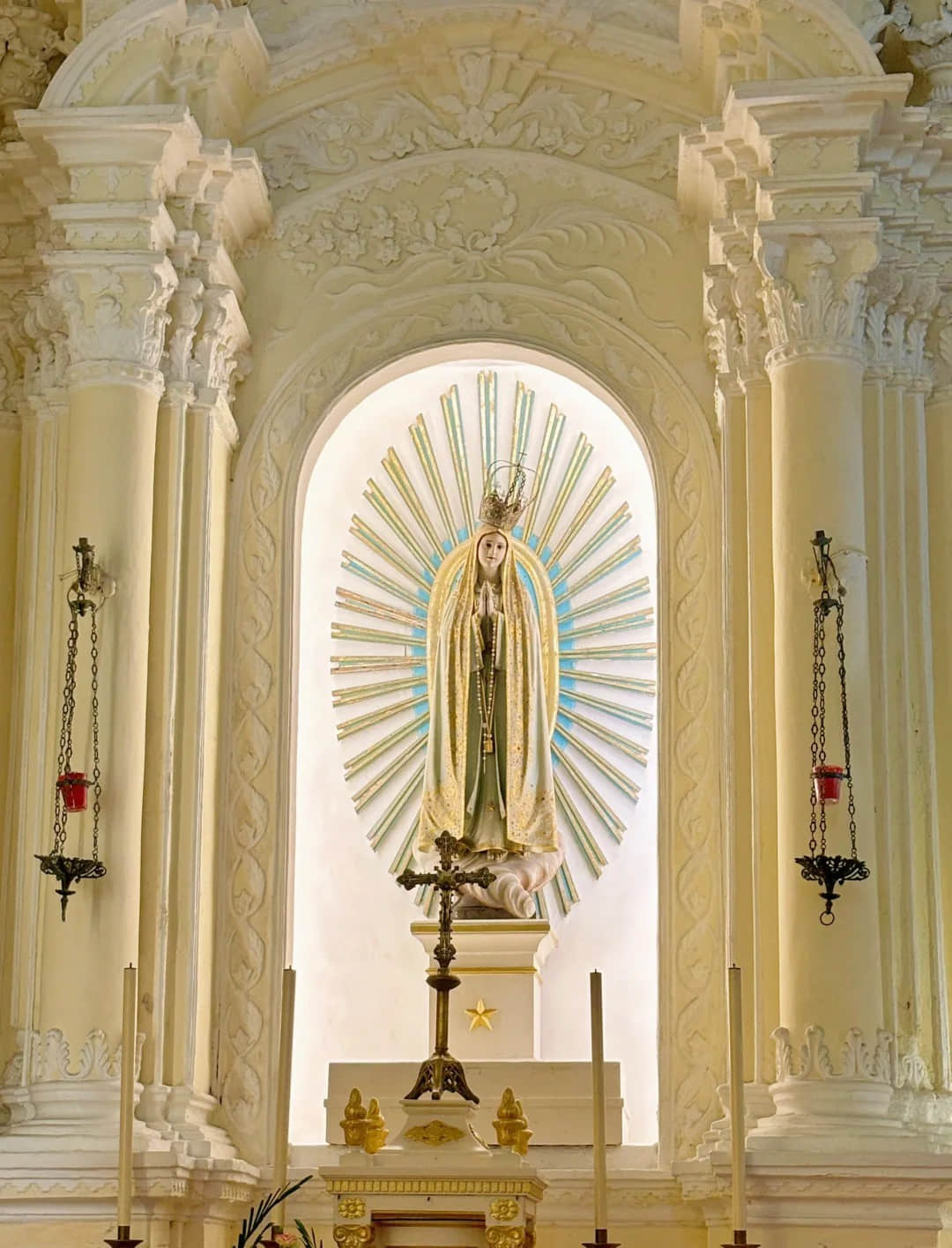 Sacred statues inside St. Dominic's Church