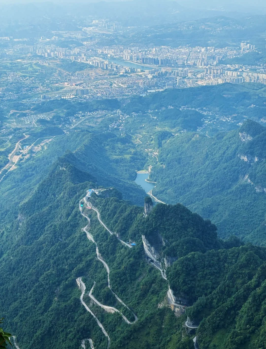 City view from Tianmen Mountain