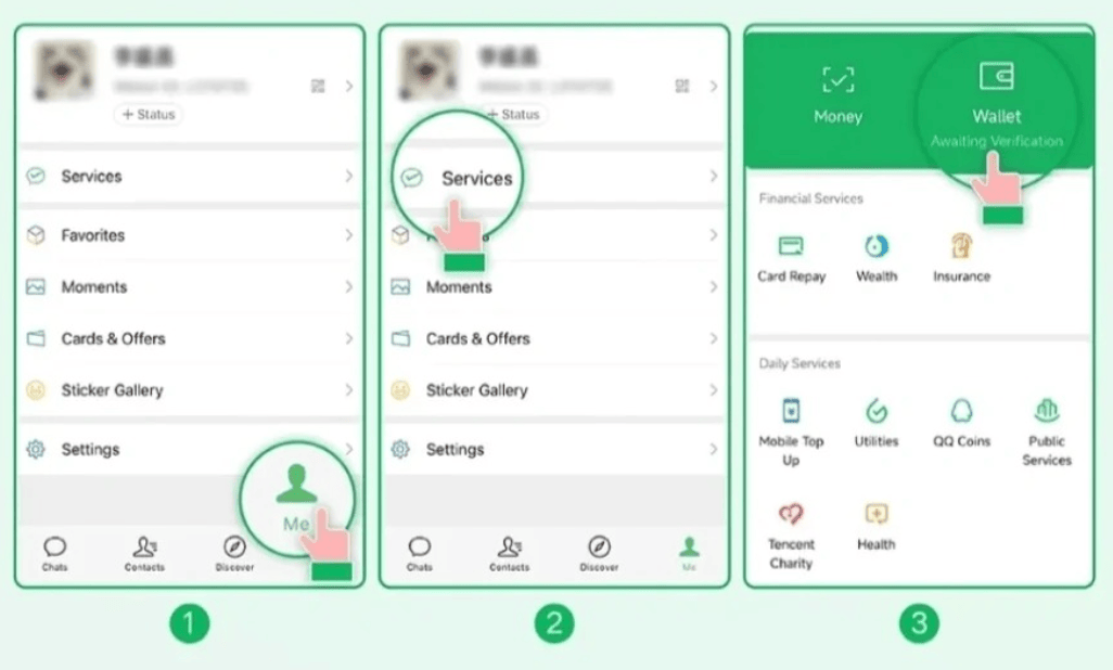 Add a bank card to WeChat Pay