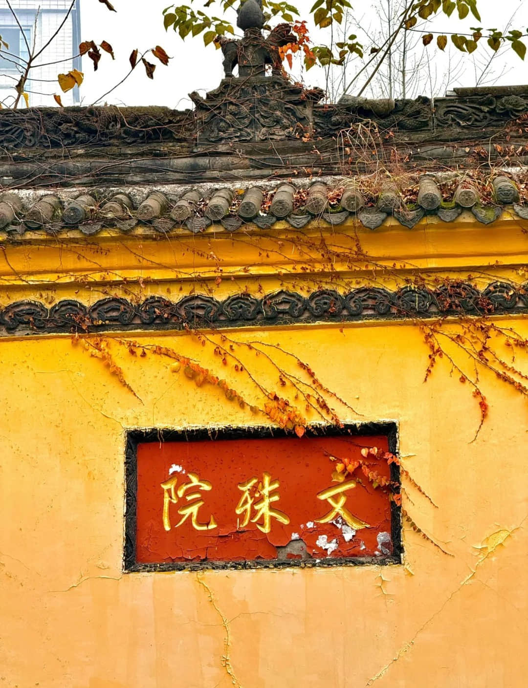 The main entrance gate of Wenshu Monastery